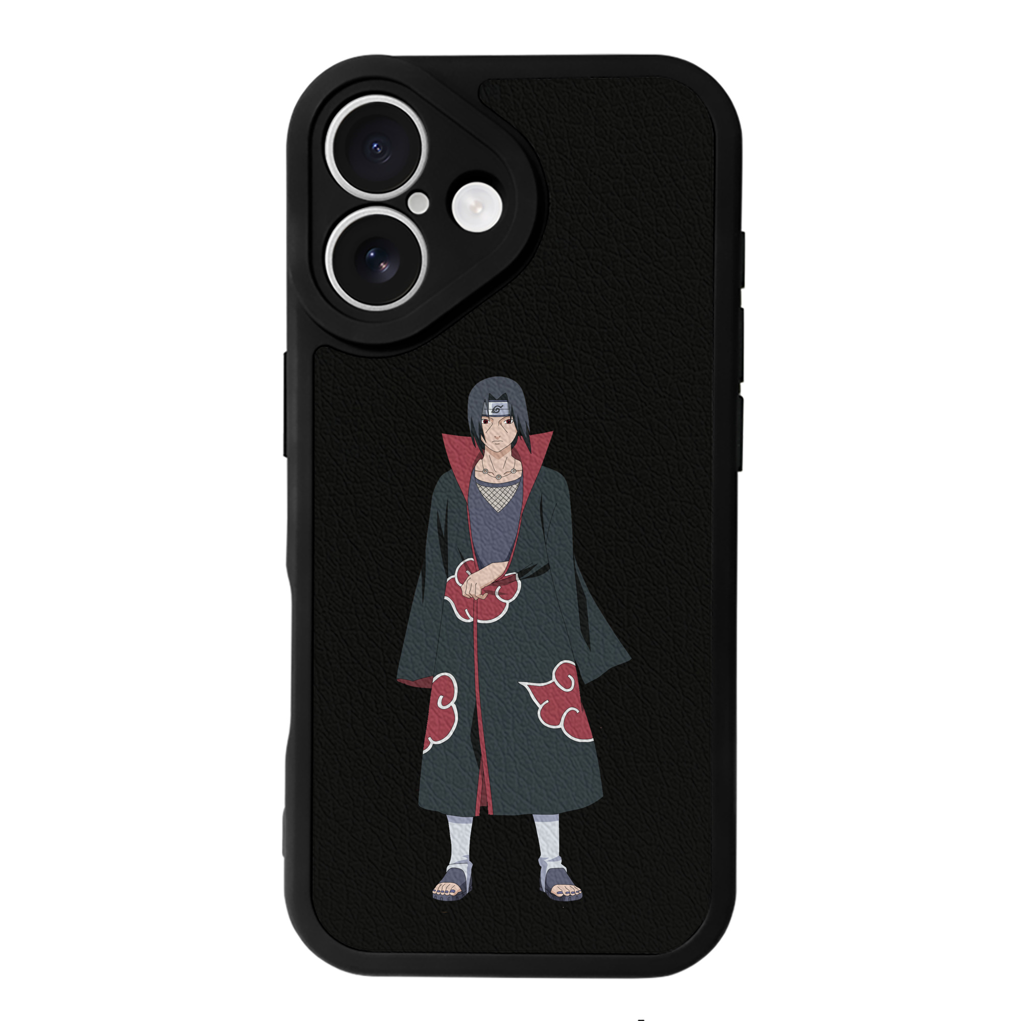（画像用） NARUTO -ナルト- うちは イタチ Uchiha Itachi 【iPhone 16シリーズ対応】シリコンスマホケース（レザー調） 材質：シリコン